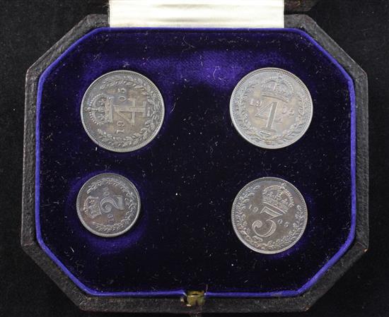 An Edward VII 1905 maundy coin set,